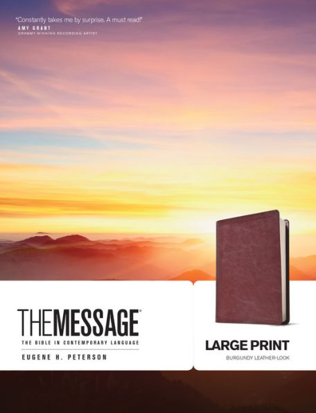 The Message Large Print (Leather-Look, Burgundy)