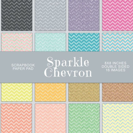 Pastel Sparkle Chevron: Scrapbook Paper Pad